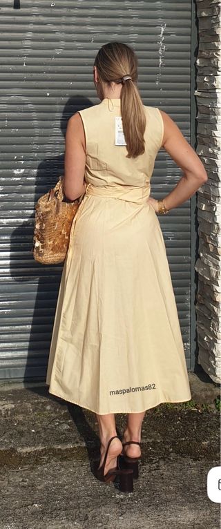 Vestido largo amarillo