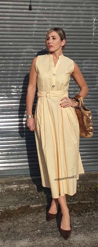 Vestido largo amarillo