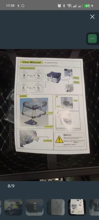 Maletín Trasero Moto STRJUS 45L Negro