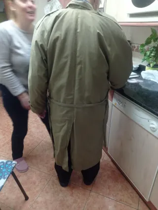 Gabardina Beige/Verde Mujer