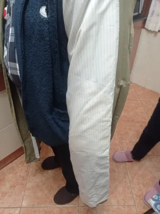 Gabardina Beige/Verde Mujer