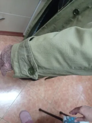 Gabardina Beige/Verde Mujer