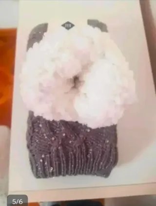 Calcetines TEX punto gris talla 35/37