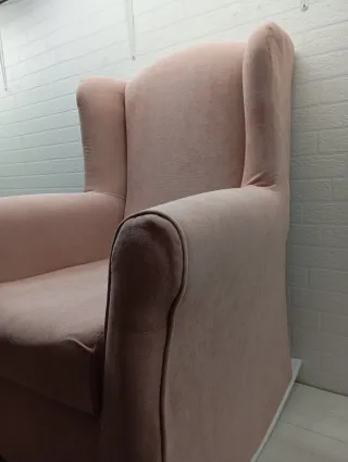 Sillón mecedora  orejero rosa SUENOSZZZ