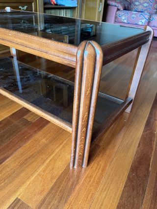 Mesa de centro madera y cristal