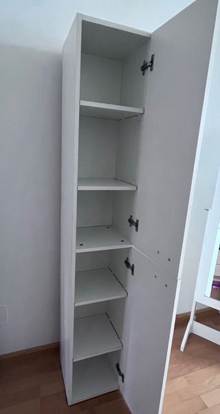 Columna de baño pie blanco