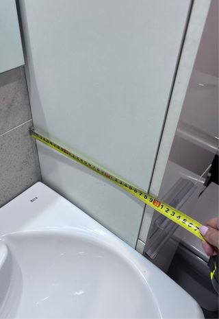 Columna de baño pie blanco