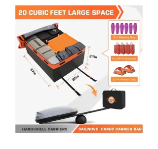 Cofre Techo Coche Sailnovo 580L Impermeable