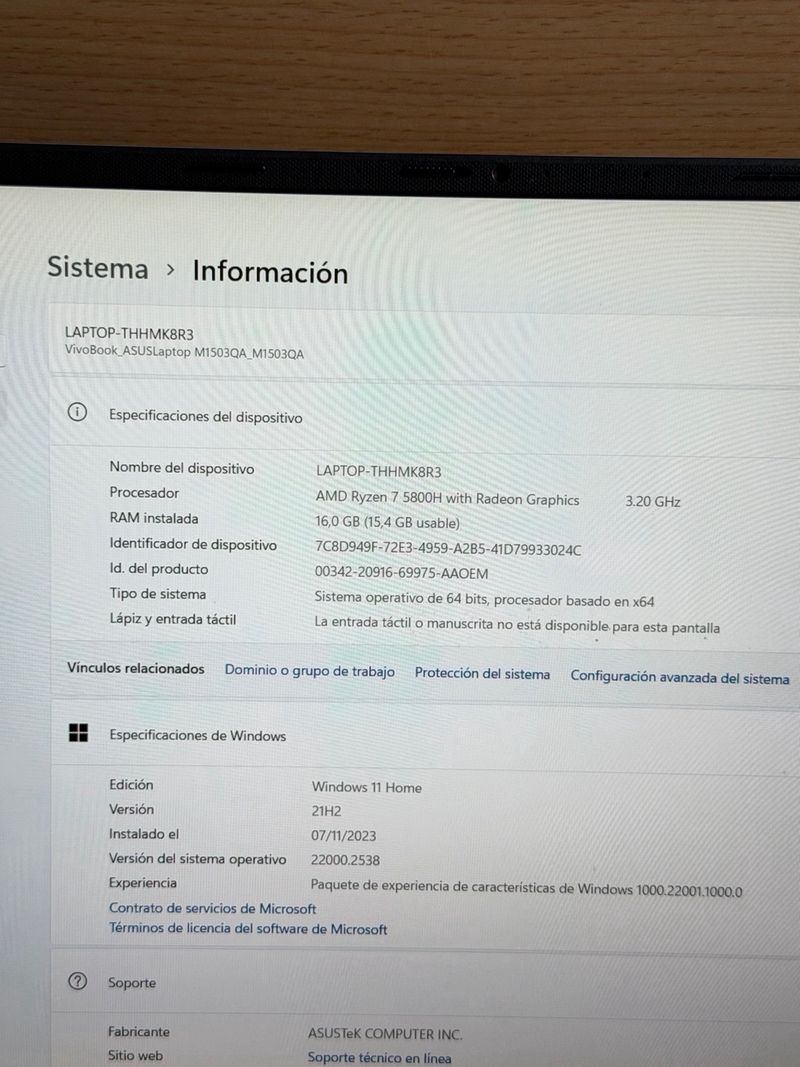 Asus VivoBook 16 Ryzen 7 / 16Gb / 512Gb afbeelding 2
