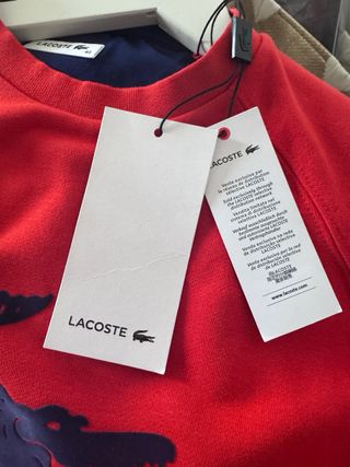 Sudadera Lacoste Roja Talla L