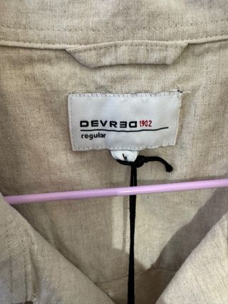 Camisa Devred 1902 Beige Bordada Talla L