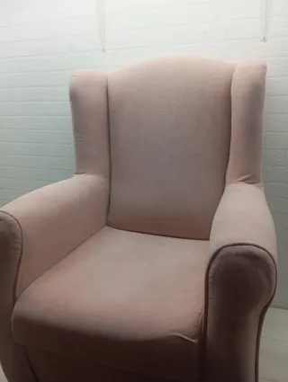 Sillón orejero rosa SUENOSZZZ