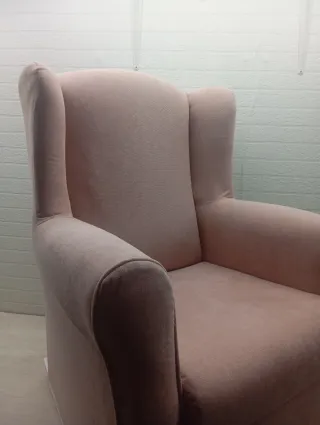 Sillón orejero rosa SUENOSZZZ