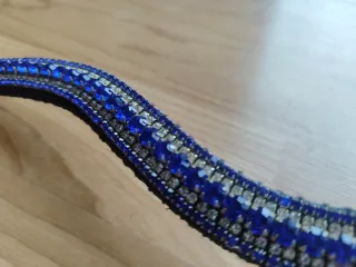 Frontalera caballo brillantes azul