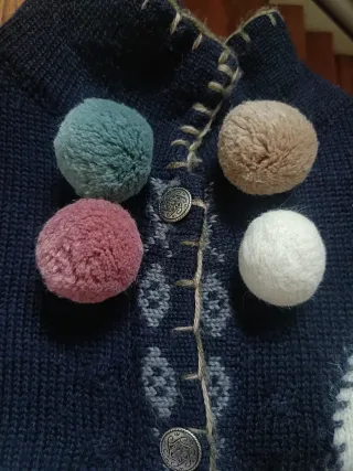 Chaqueta vintage tejida bordada