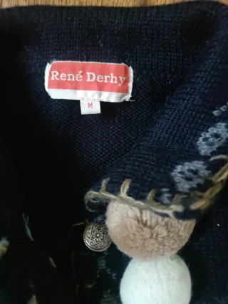 Chaqueta vintage tejida bordada