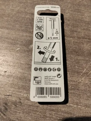 Broca recubierta de diamante Ø 5 mm