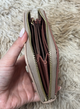 Cartera grande Stradivarius rosa monedero