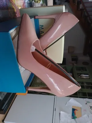 Zapatos de tacón Marypaz beige/rosa talla 41