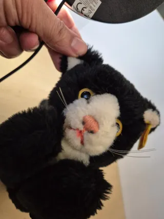 Antiguo peluche Gato Negro Steiff