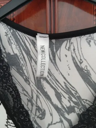 Camiseta manga larga con encaje. Talla grande.