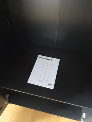 Armario IKEA RAKKSTAD nuevo negro-marrón