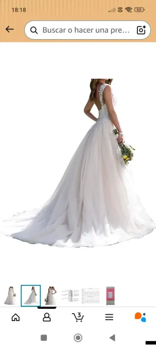 Vestido de Novia Largo Encaje Tul XUYUDITA