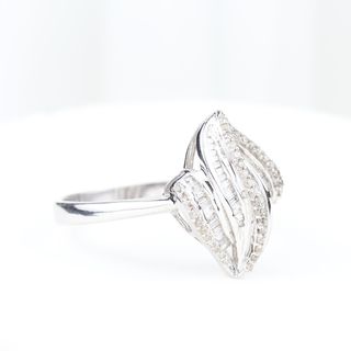 Anillo Oro Blanco 18k Diamantes