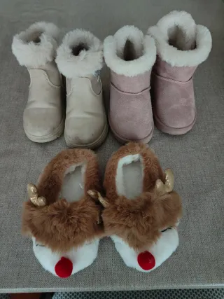 3 pares de calzado infantil. Tallas 23-24