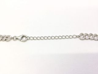 cadena plata 925mm con piedra con circonita 19.5cm