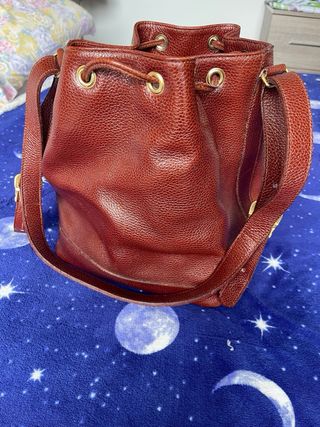 Borsa secchiello vera pelle