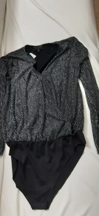 Top laminato nero e argento