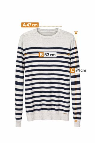 Maglioncino Diesel righe bianco e blu L