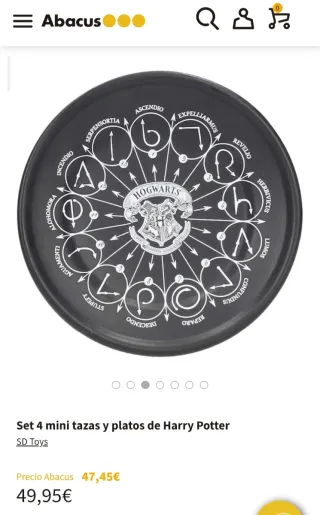 Set 4 tazze e piatti Harry Potter