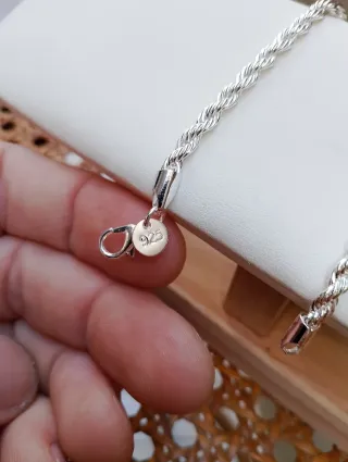 Bracciale Argento Cordino Nuovo