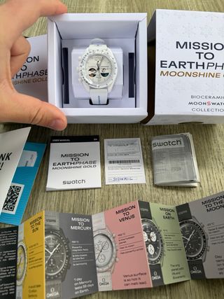 Swatch Mission to Earthphase Moonshine Gold