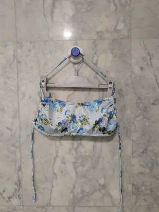 Bikini estampado flores azules