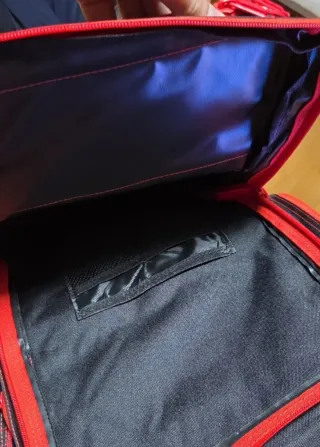 Mochila Táctica 45L Laser Cut Negra/Roja