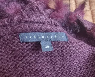 Conjunto Tintoretto Vestido y Chaleco Granate T38