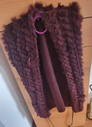 Conjunto Tintoretto Vestido y Chaleco Granate T38