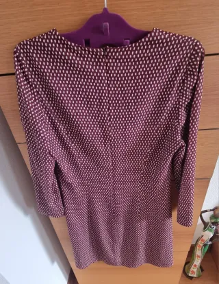 Conjunto Tintoretto Vestido y Chaleco Granate T38