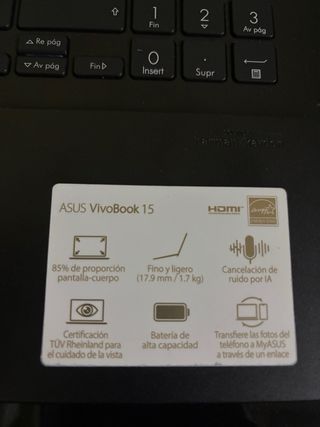 Portátil ASUS VivoBook Negro 500gb