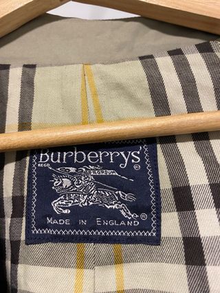 Gabardina Burberry fina verano algodón Antigua
