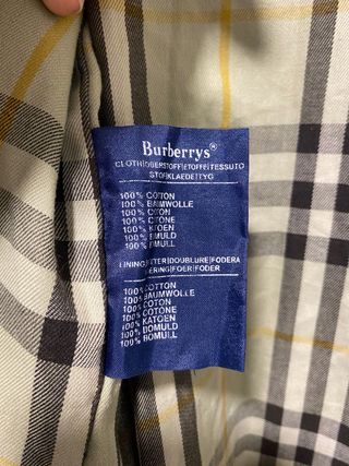 Gabardina Burberry fina verano algodón Antigua