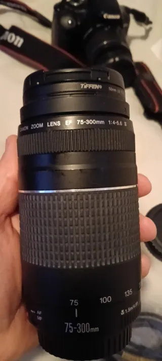 Cámara Canon EOS 450D réflex + objetivos