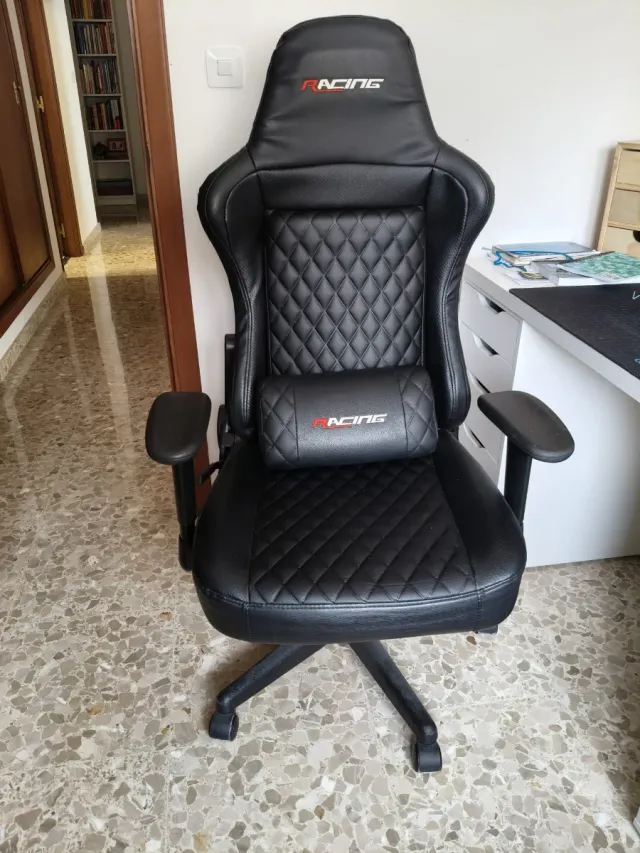 Silla Gaming Racing Reclinable con Cojín Lumbar