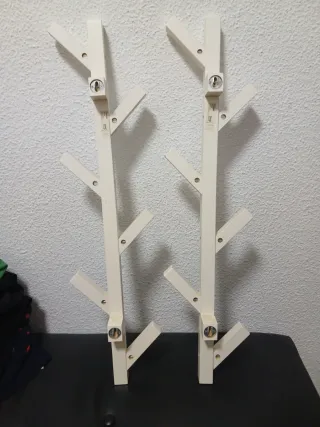 2 Percheros Rama Ikea Madera Blanca