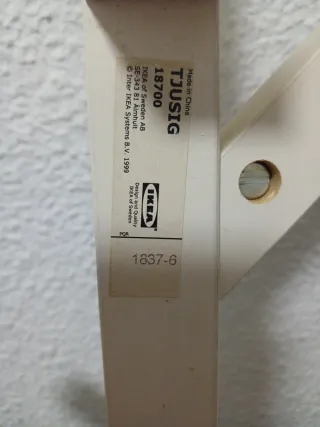 2 Percheros Rama Ikea Madera Blanca