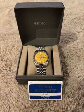 Seiko 5 Automatico Giallo Vintage