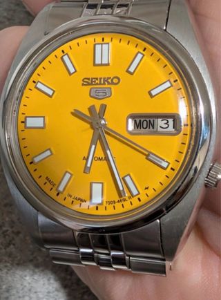 Seiko 5 Automatico Giallo Vintage